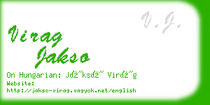 virag jakso business card